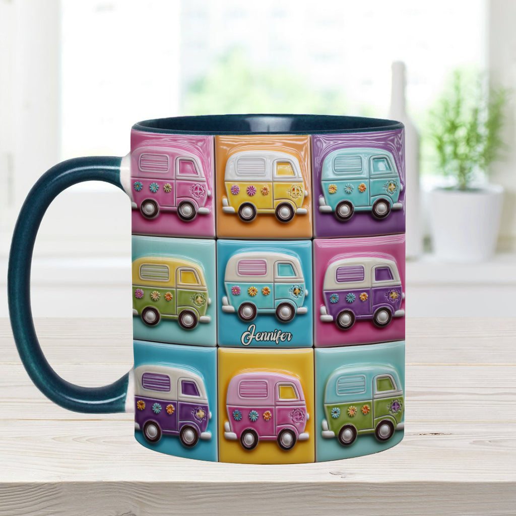 Hippie Caravans - Personalized Hippie Accent Mug