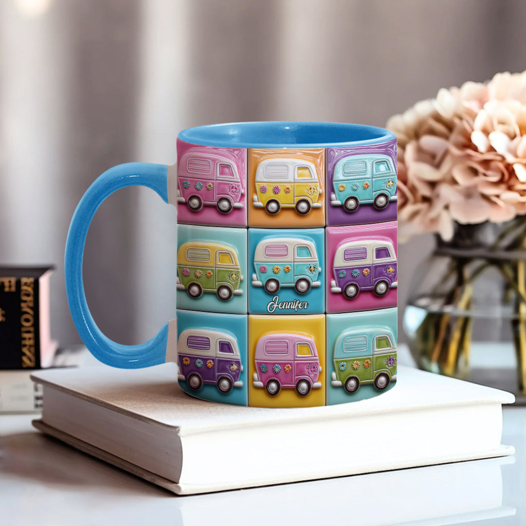 Hippie Caravans - Personalized Hippie Accent Mug