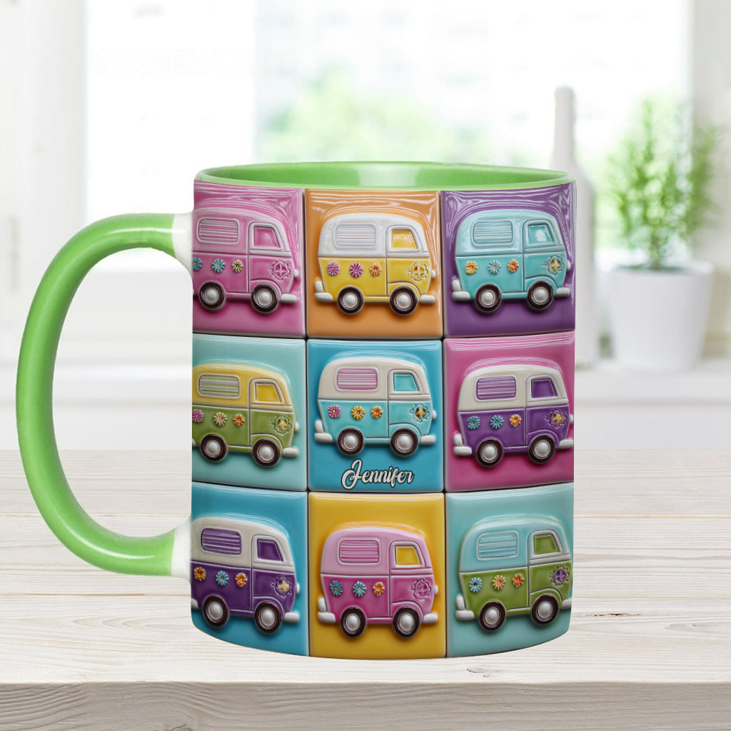 Hippie Caravans - Personalized Hippie Accent Mug
