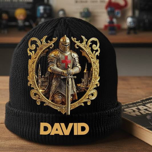 Knight Of God - Personalized Christian Beanie Hat