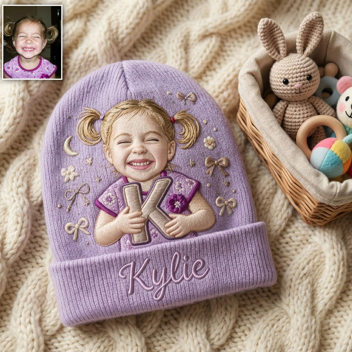Custom Any Kid Photo - Personalized Kid Beanie Hat