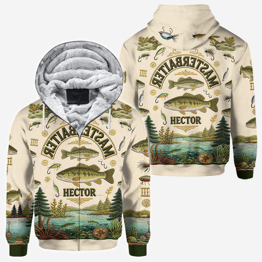 Masterbaiter Upside Down Text Fishing Lovers Gift - Personalized Fishing All Over Shirt