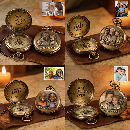 Meilleur Papa - Boussole Personnalisée