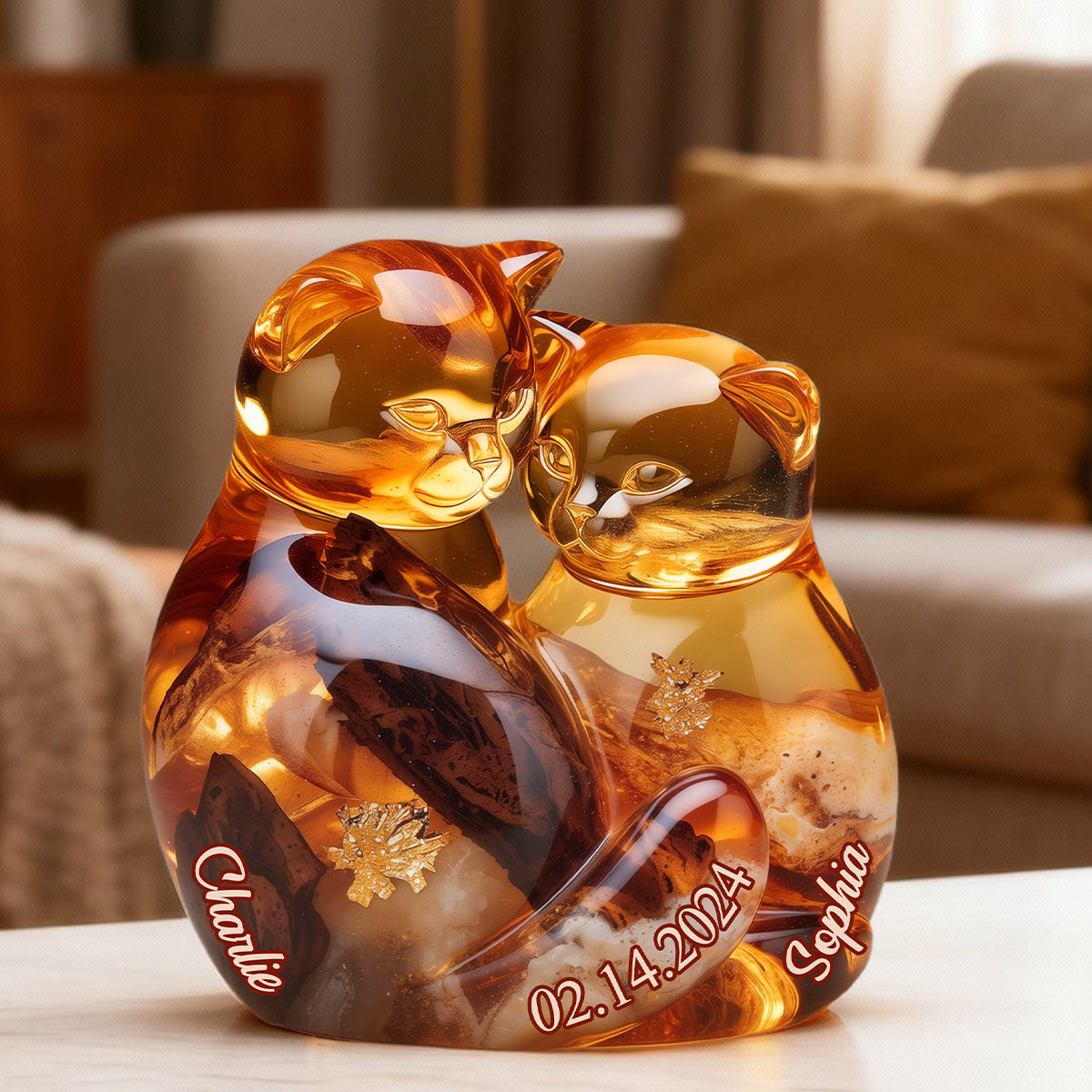 Forever Love - Personalized Couple Custom Shaped Acrylic Plaque