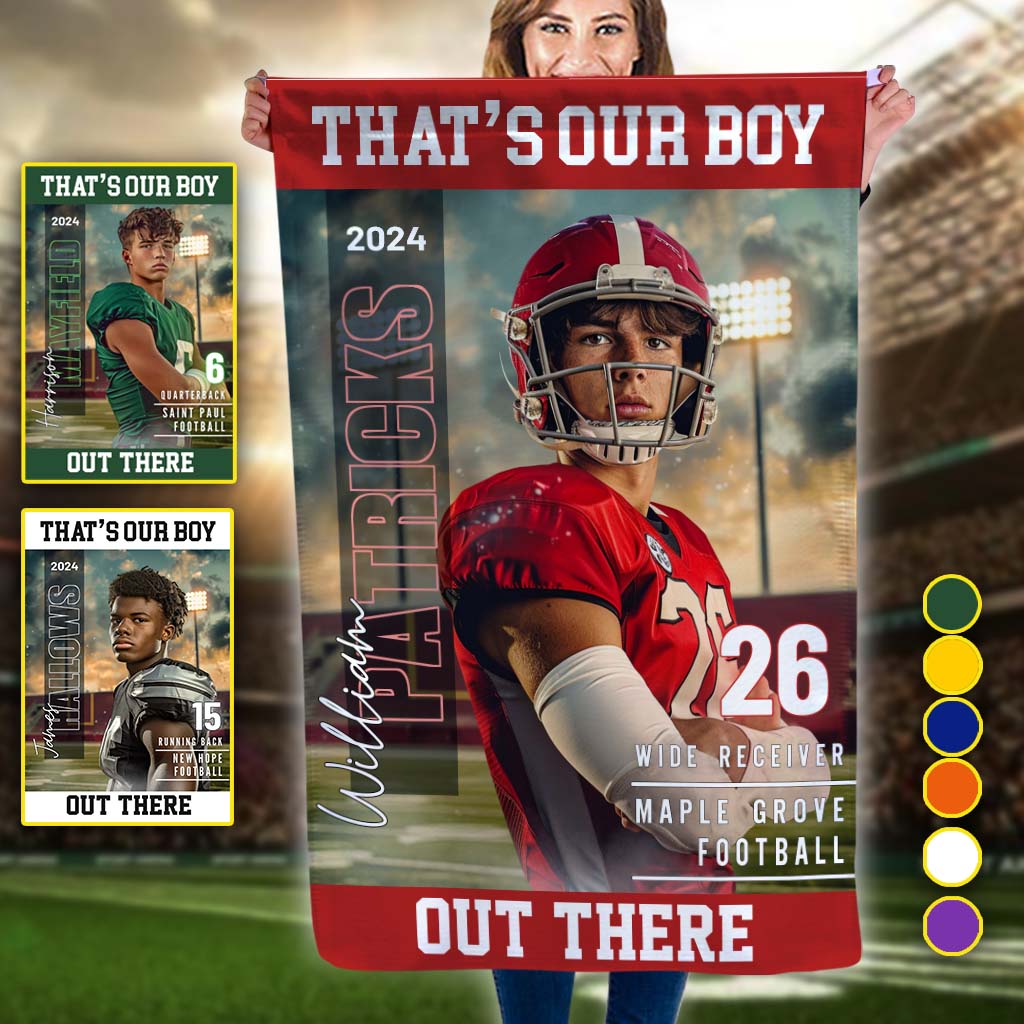 That's My Boy - Personalized Football House Flag