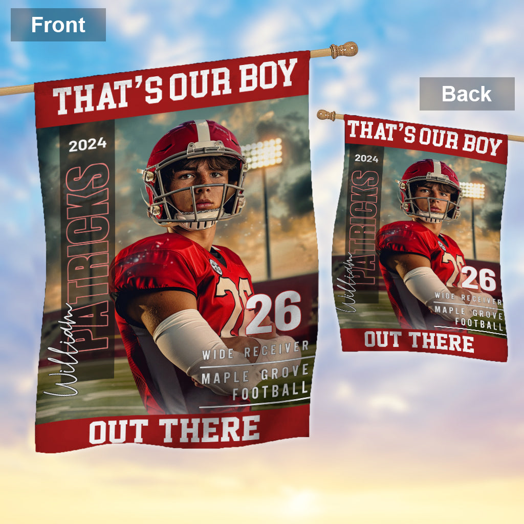 That's My Boy - Personalized Football House Flag