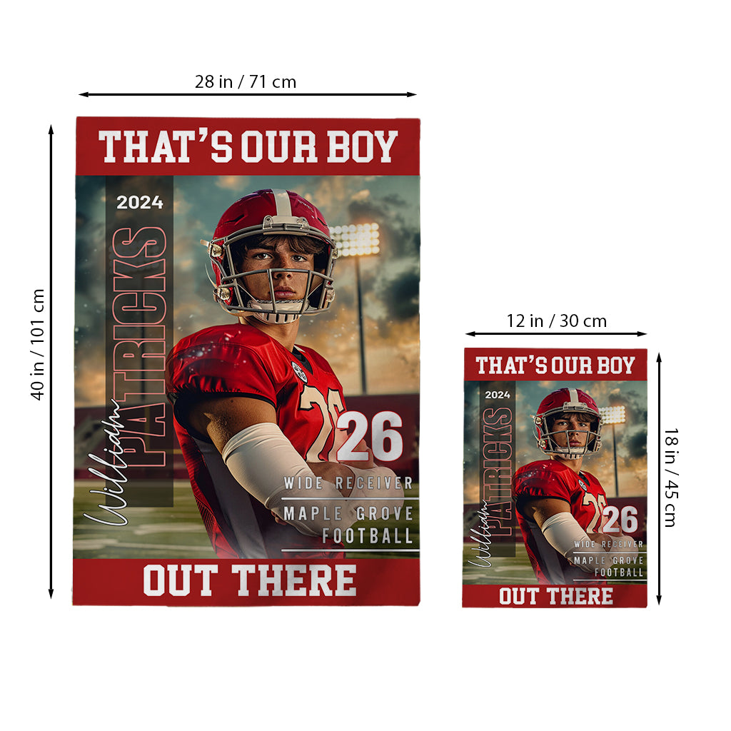 That's My Boy - Personalized Football House Flag