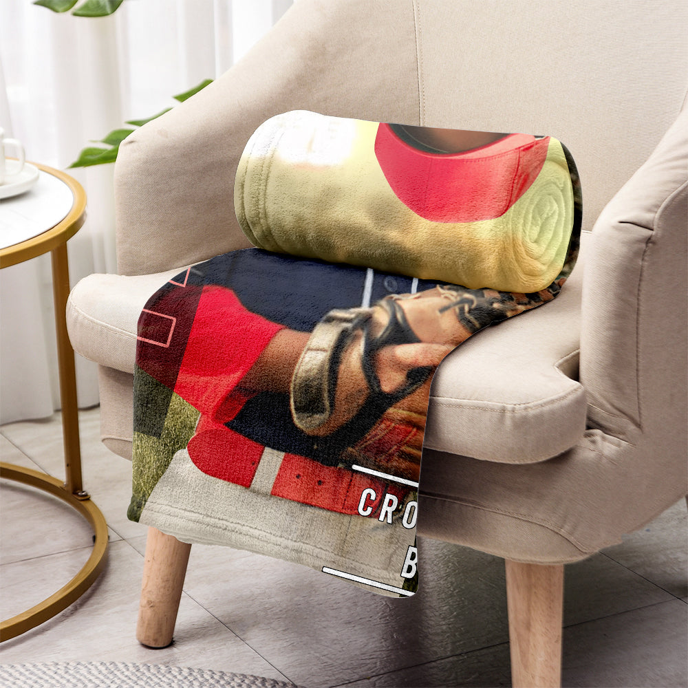 Any Photo, Name, School... - Personalized Baseball Blanket
