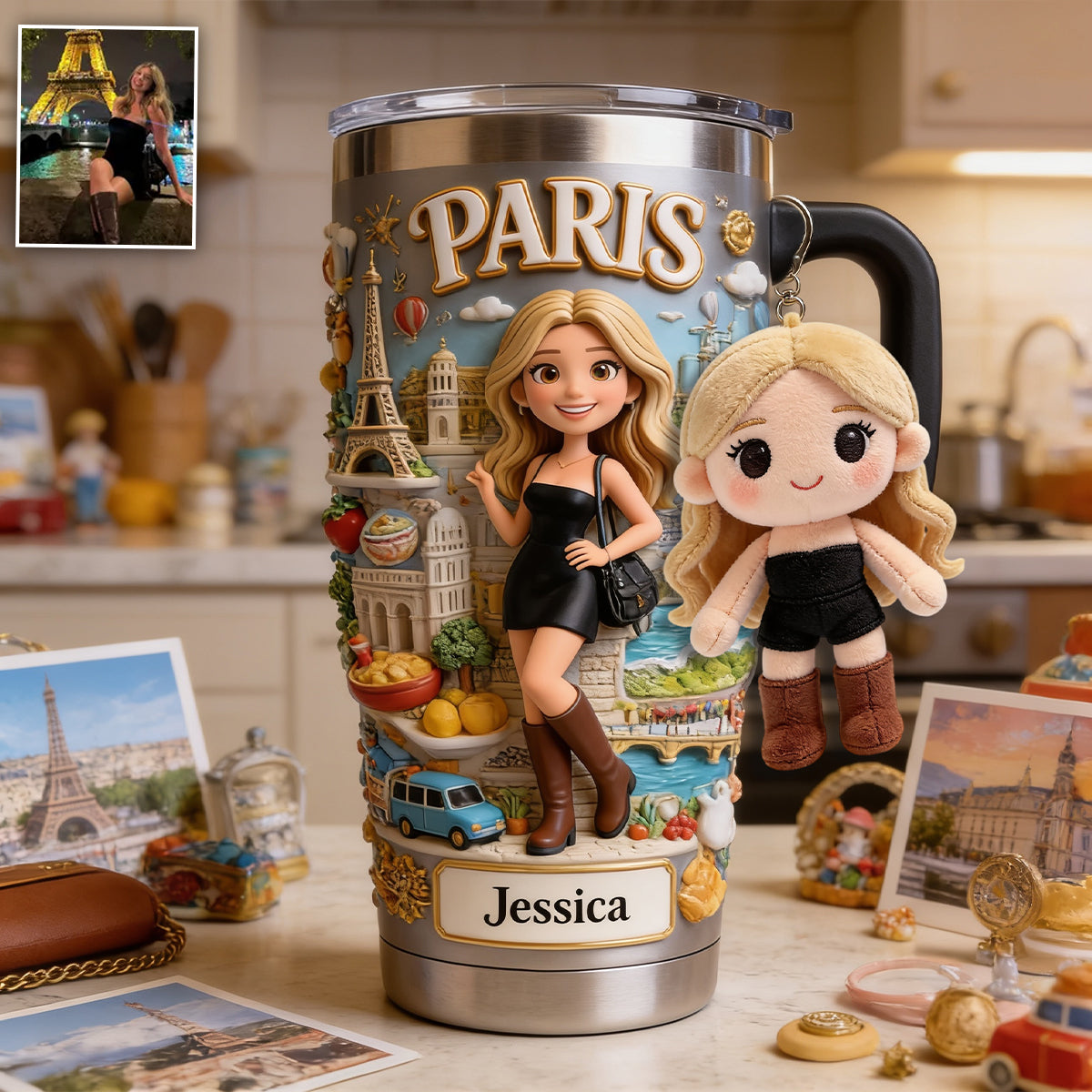 Just A Girl Who Loves Travelling - Personalized Travelling Plush Keychain