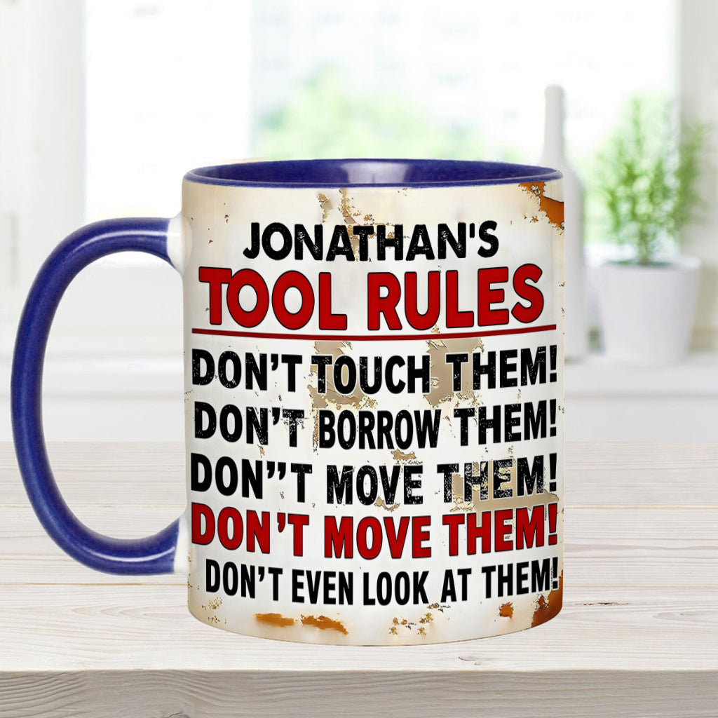 Mes outils, c'est la règle - Mug personnalisé pour garage