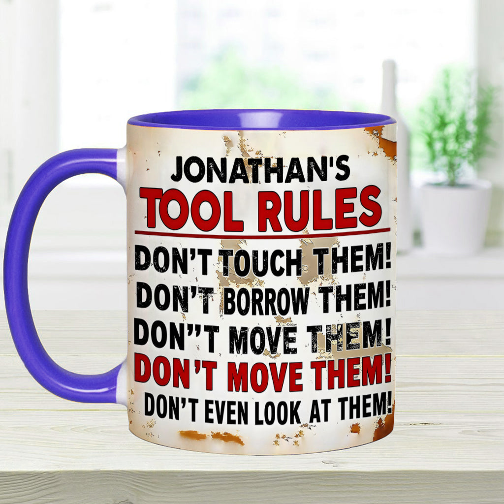 Mes outils, c'est la règle - Mug personnalisé pour garage
