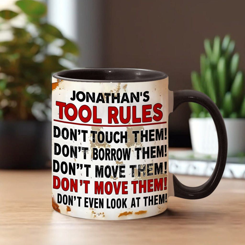 Mes outils, c'est la règle - Mug personnalisé pour garage