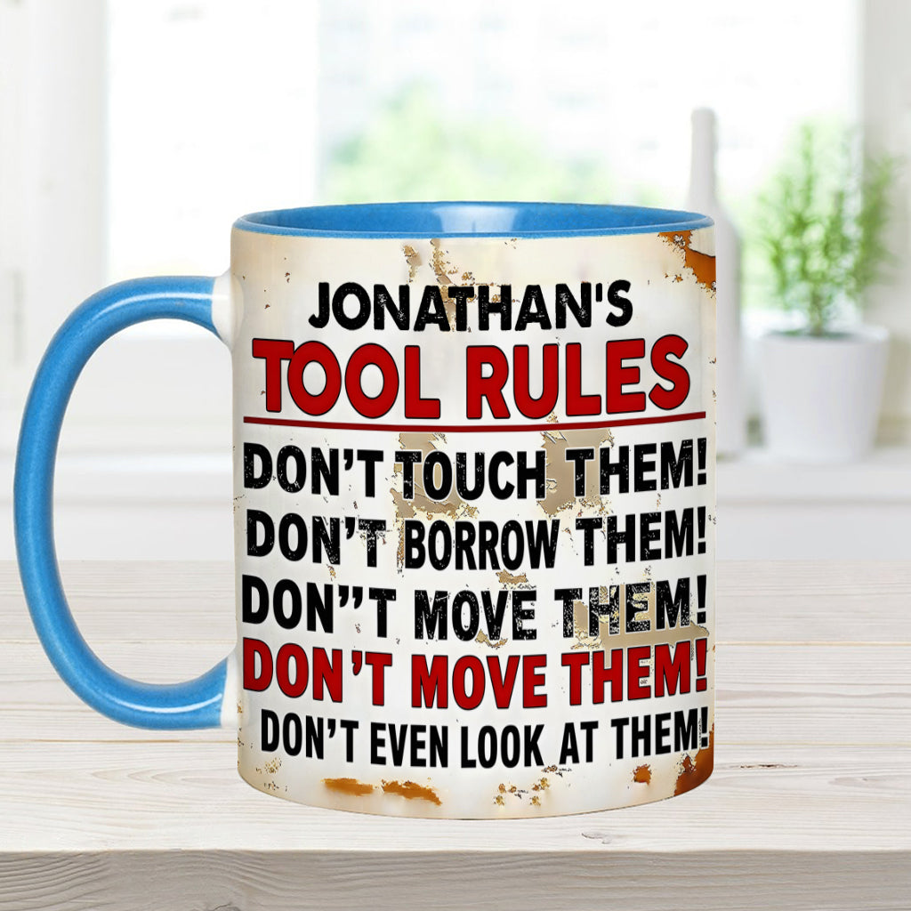 Mes outils, c'est la règle - Mug personnalisé pour garage