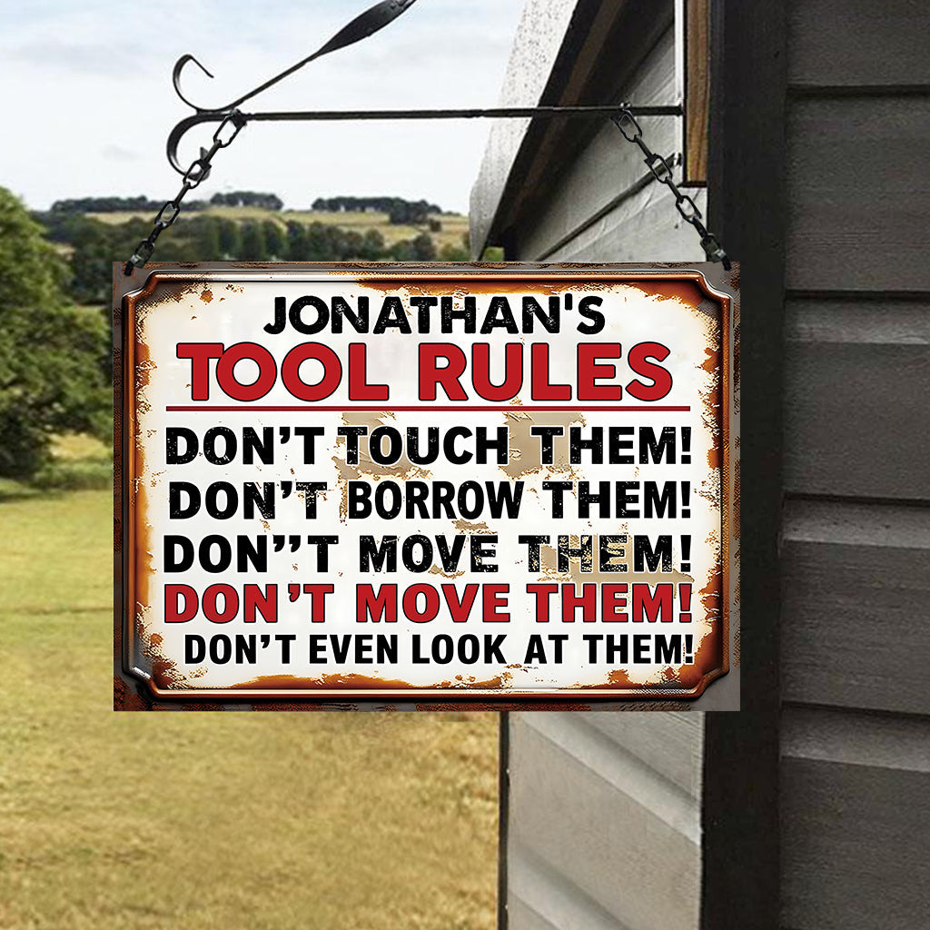 My Tool Rules - Personalized Garage Rectangle Metal Sign