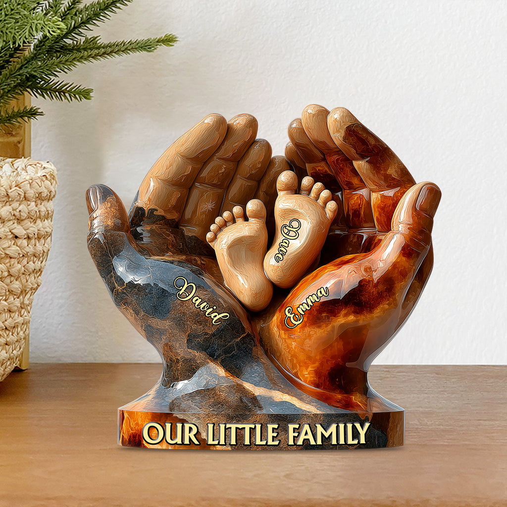 Our Little Family - Personalized Family Custom Shaped Acrylic Plaque