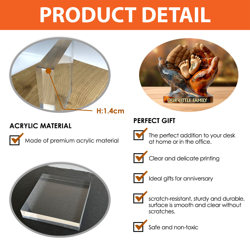 Our Little Family - Personalized Family Custom Shaped Acrylic Plaque