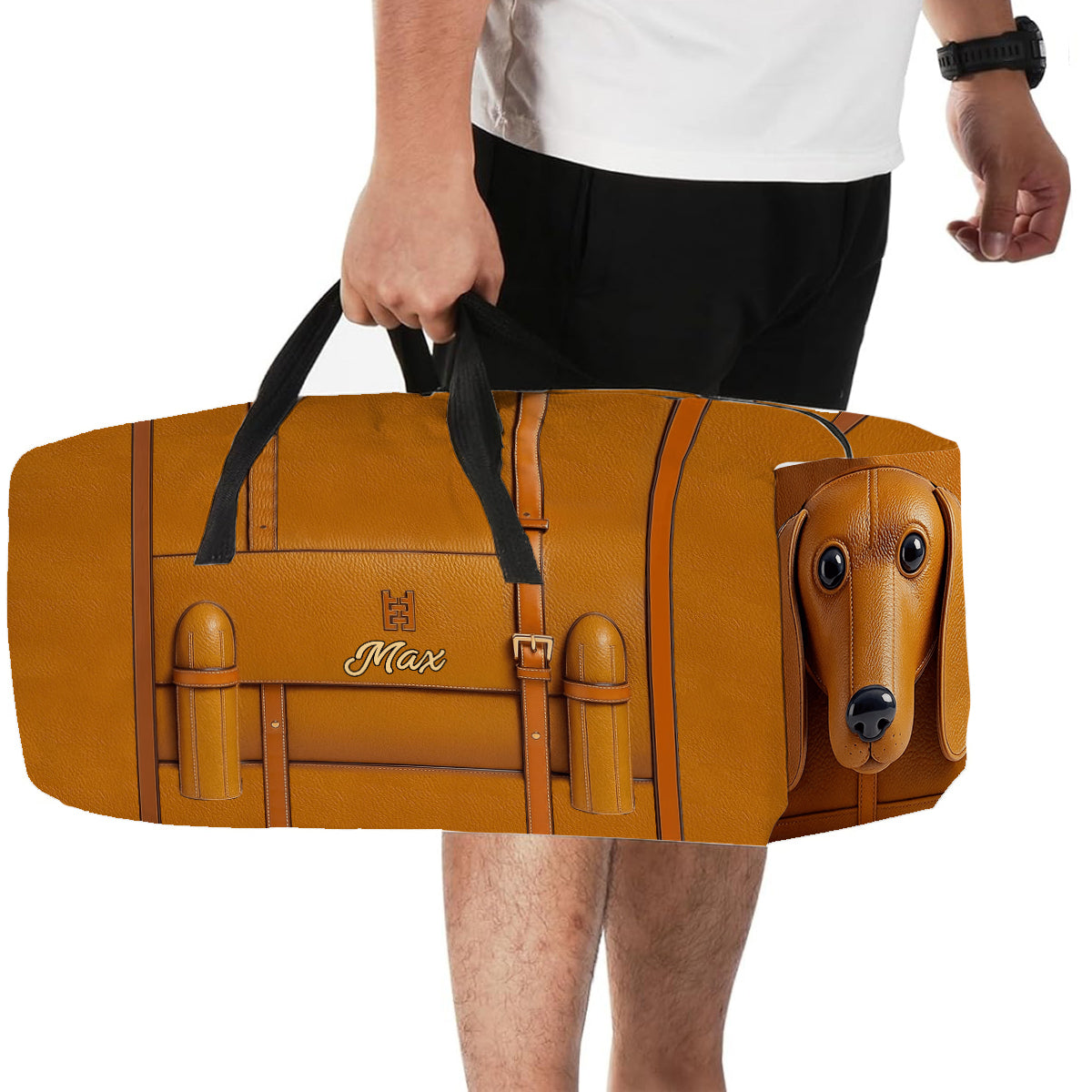 Cute Dachshund - Personalized Dachshund Duffle Bag