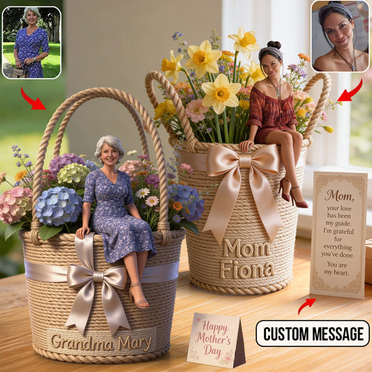 Custom Photo, Perfect Gift For Mom, Grandma - Personalized Grandma Acrylic Plaque With Card