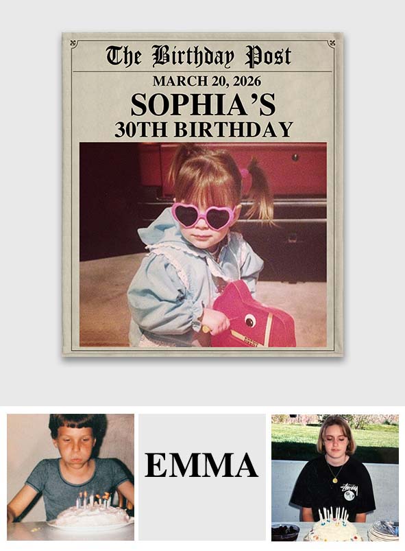 Happy Birthday - Personalized Birthday Blanket