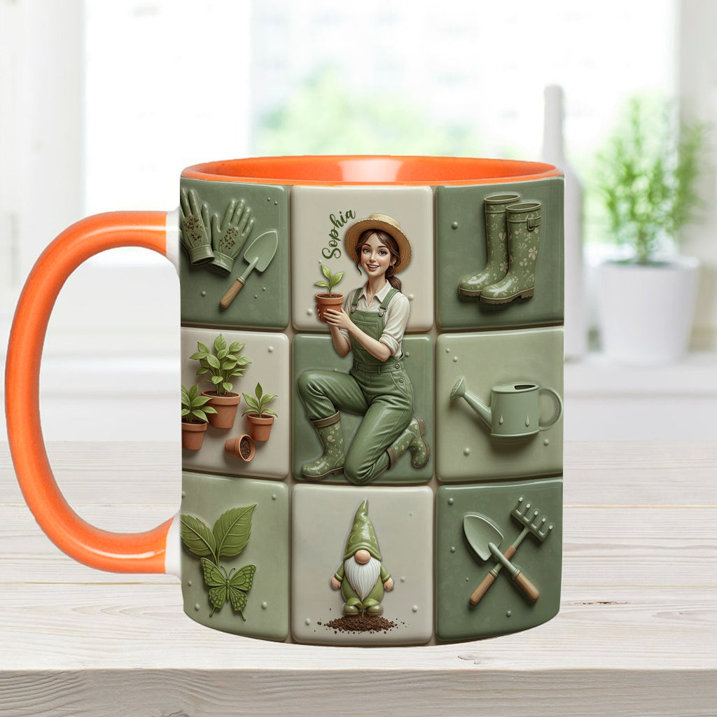 Love Gardening Green Thumbs - Personalized Gardening Accent Mug