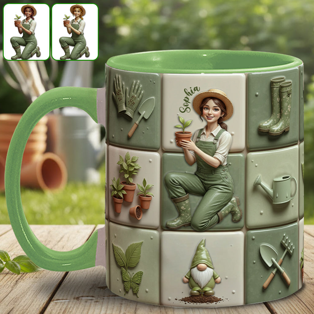 Love Gardening Green Thumbs - Personalized Gardening Accent Mug