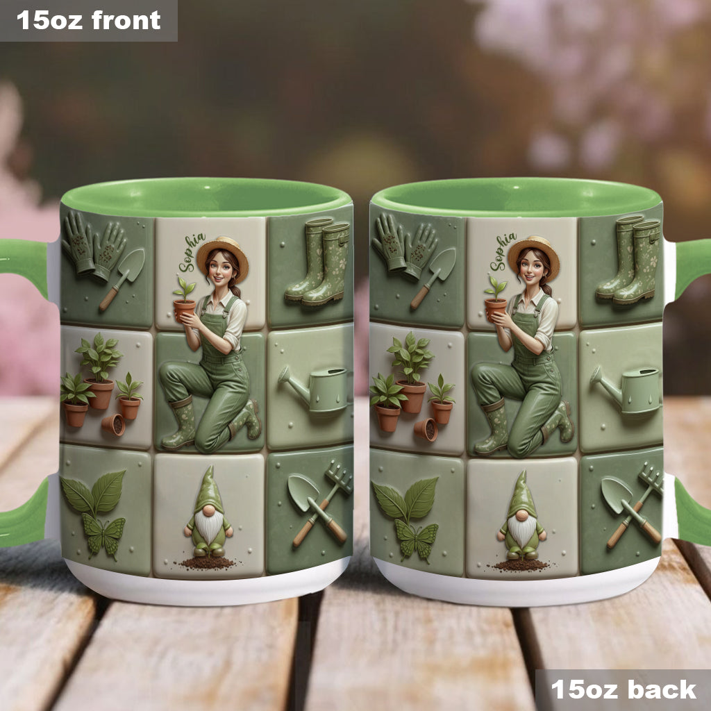 Love Gardening Green Thumbs - Personalized Gardening Accent Mug