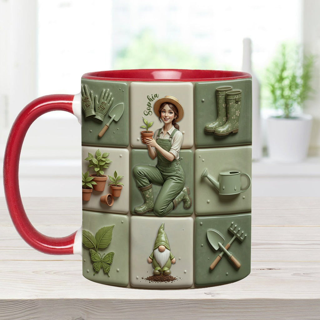 Love Gardening Green Thumbs - Personalized Gardening Accent Mug