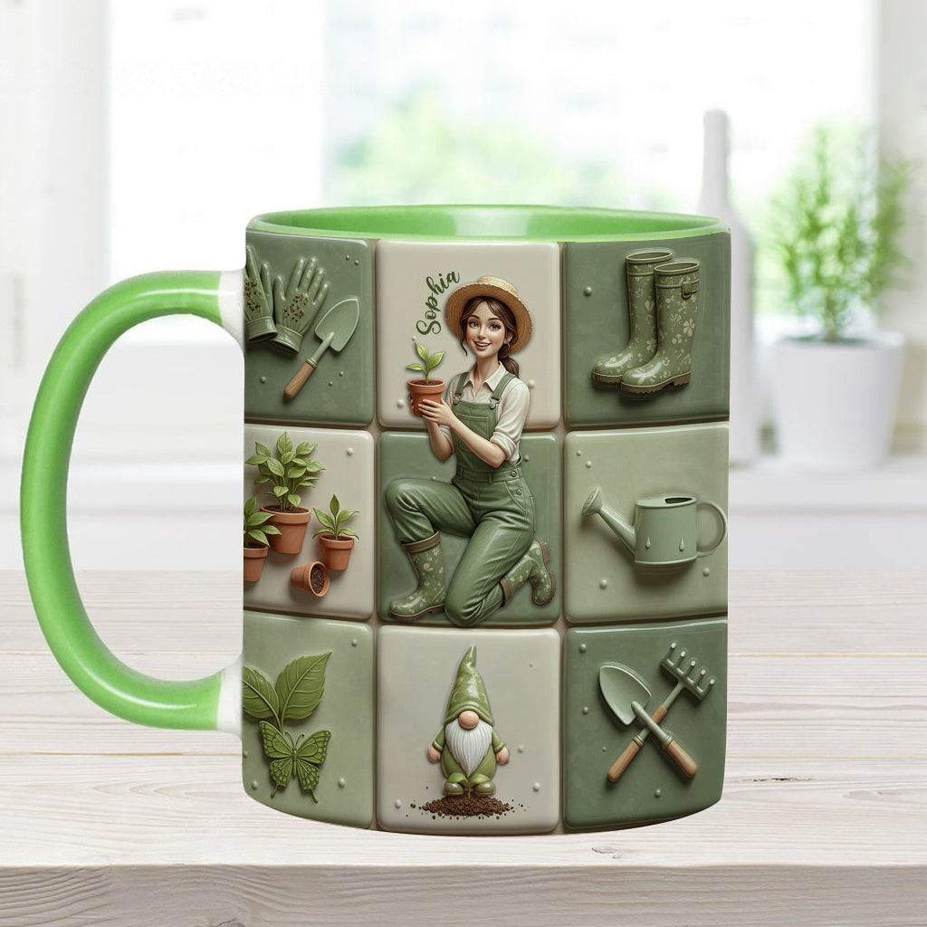 Love Gardening Green Thumbs - Personalized Gardening Accent Mug