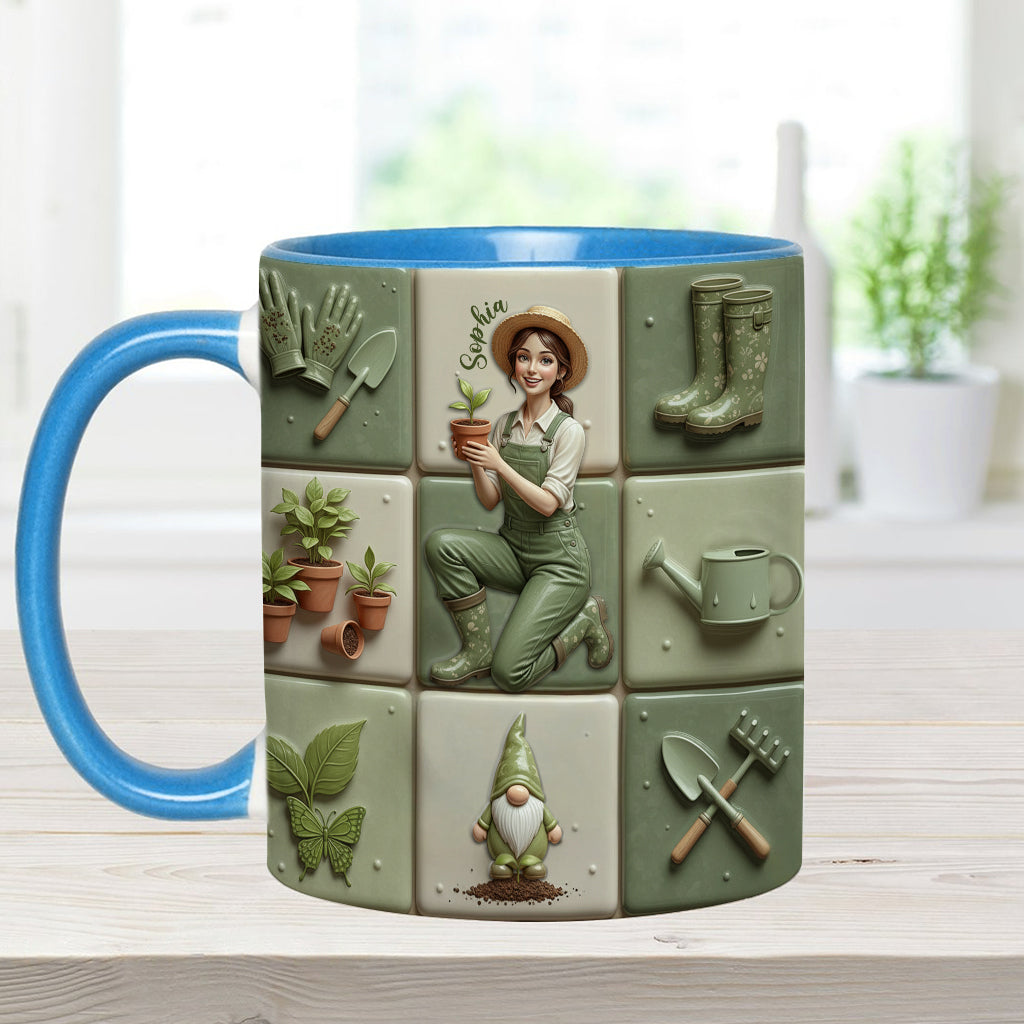 Love Gardening Green Thumbs - Personalized Gardening Accent Mug