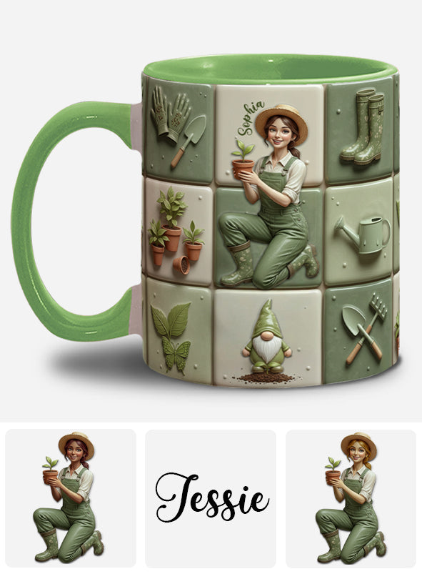 Love Gardening Green Thumbs - Personalized Gardening Accent Mug