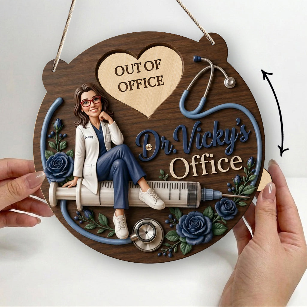 My Office - Personalized Nurse Spinner Sign Custom Shape