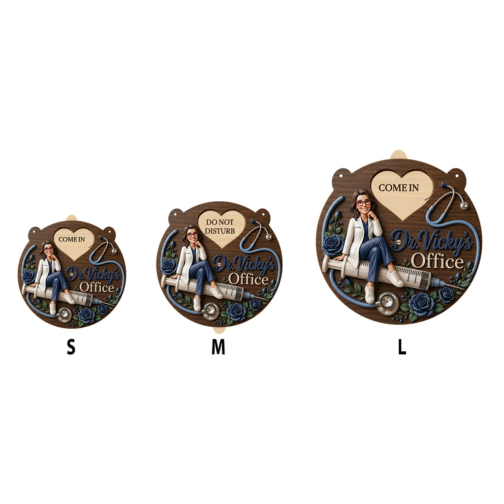 My Office - Personalized Nurse Spinner Sign Custom Shape