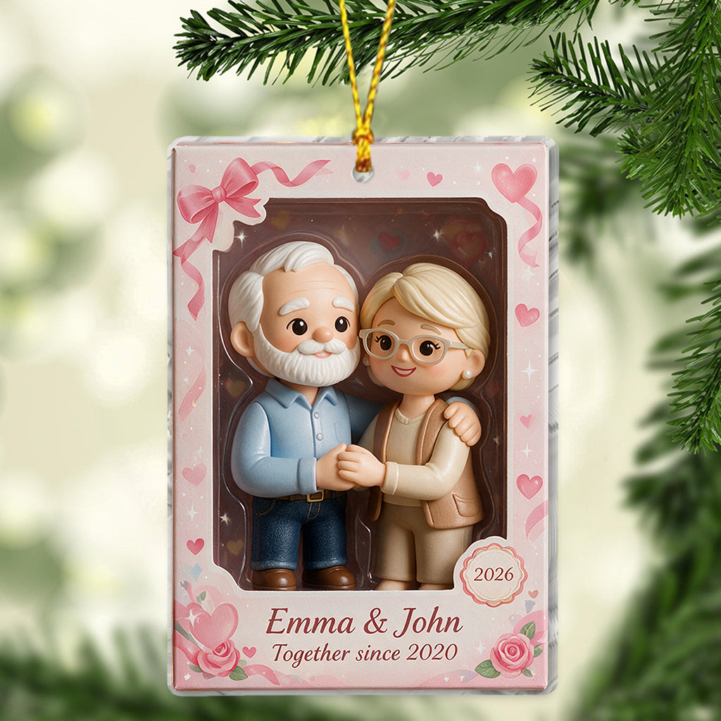 Custom Photo Romantic Love - Personalized Couple Ornament