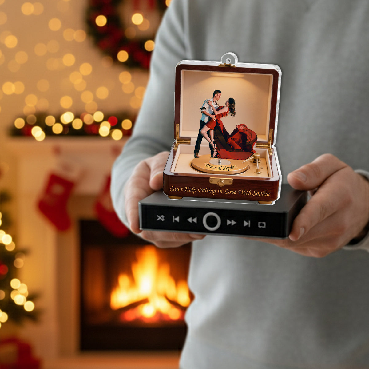 Create A Song With Your Love - Personalized Couple Music Ornament