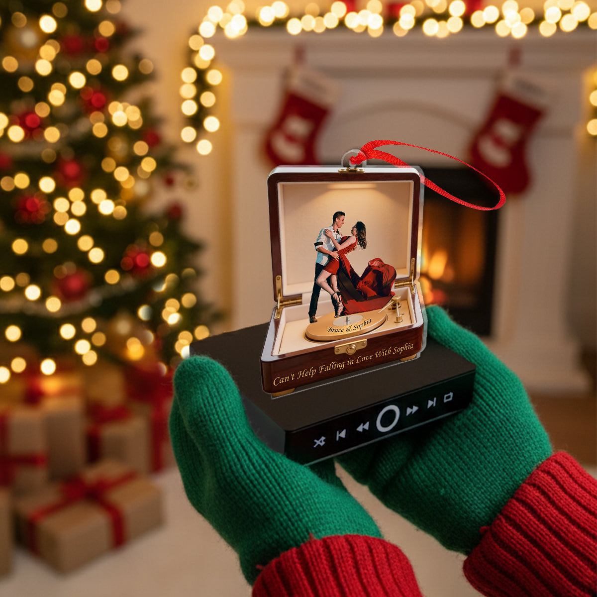 Create A Song With Your Love - Personalized Couple Music Ornament