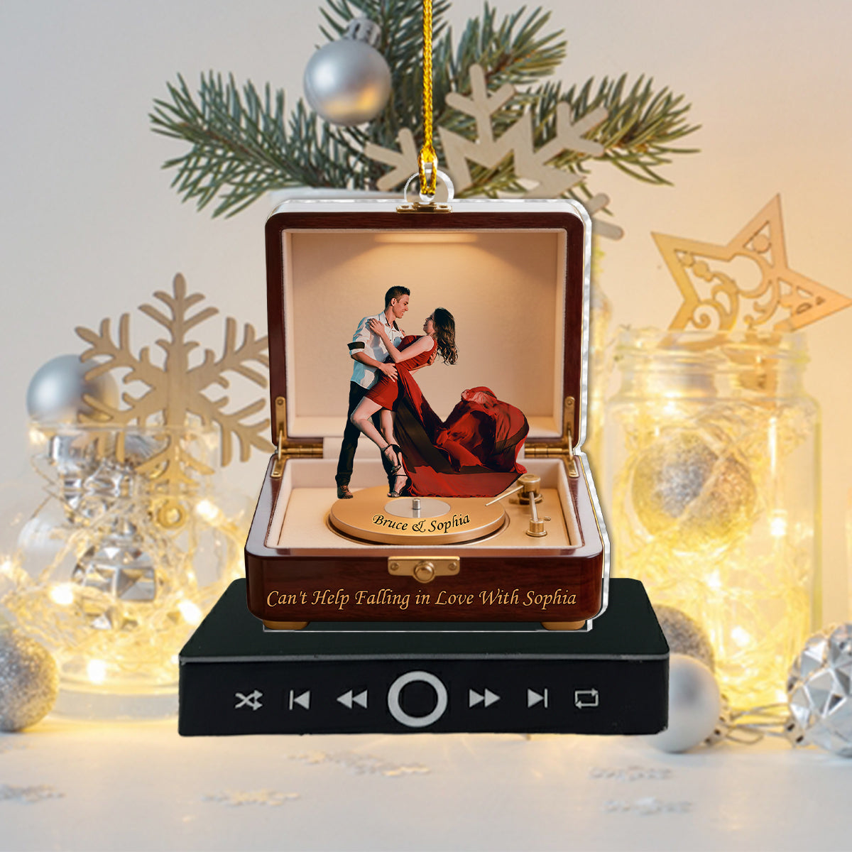Create A Song With Your Love - Personalized Couple Music Ornament