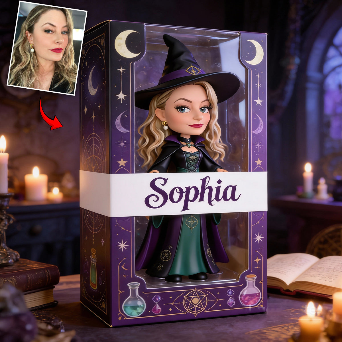 Magical Witch - Personalized Witch Custom Shaped Acrylic Plaque