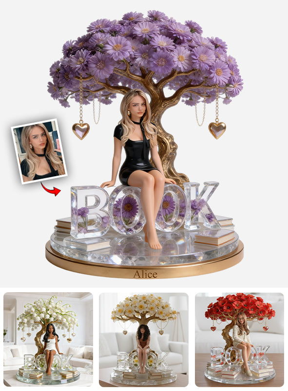 Just A Girl Who Loves Books - Personalized Book Custom Shaped Acrylic Plaque