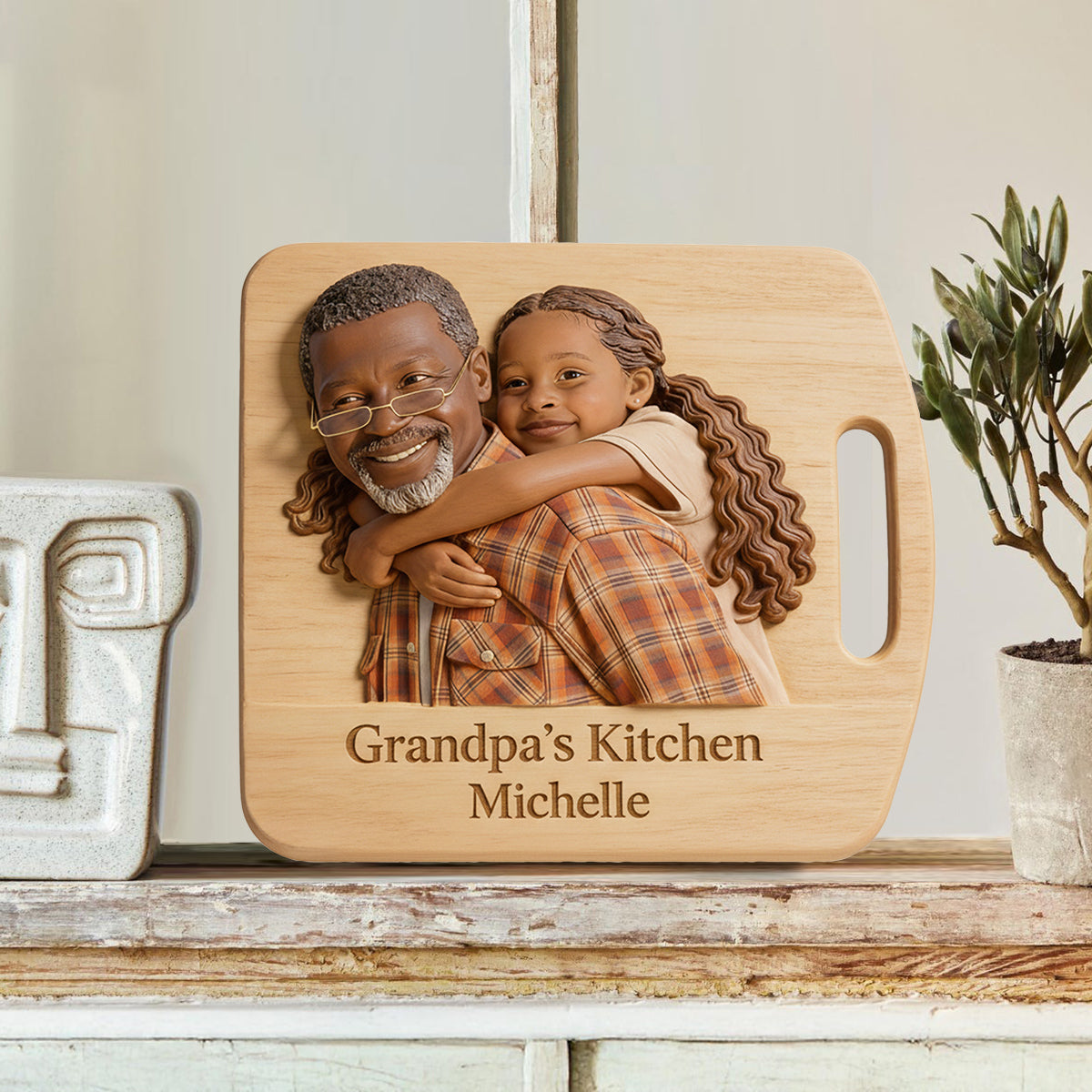Grandma's Kitchen Board - Personalized Grandma Custom Shaped Wood Plaque