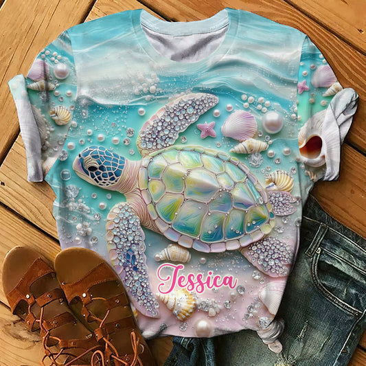 Love Turtles - Personalized Turtle All Over Shirt