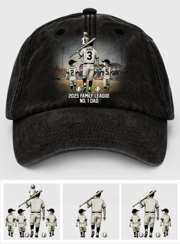 Family League - Personalized Father Washed Denim Cap