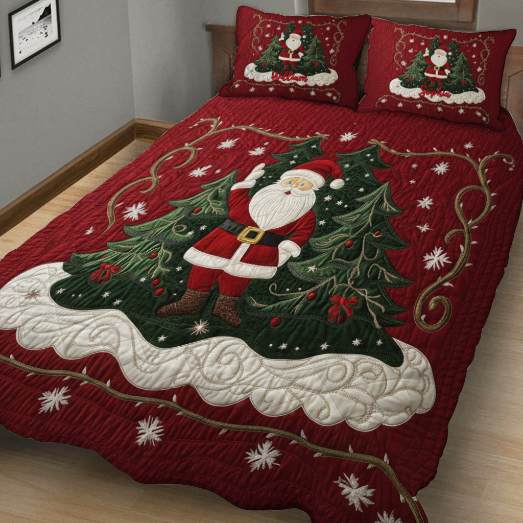 Merry Christmas - Personalized Christmas Quilt Set
