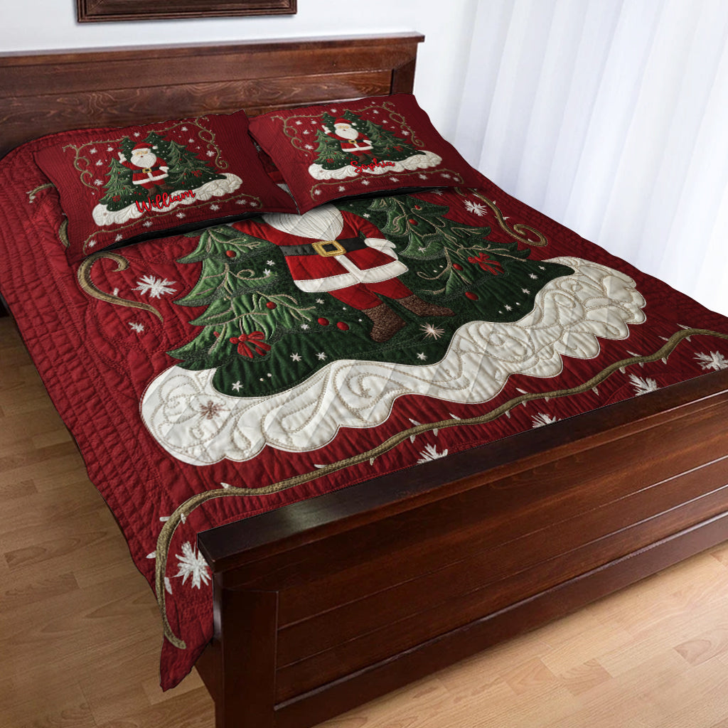Merry Christmas - Personalized Christmas Quilt Set