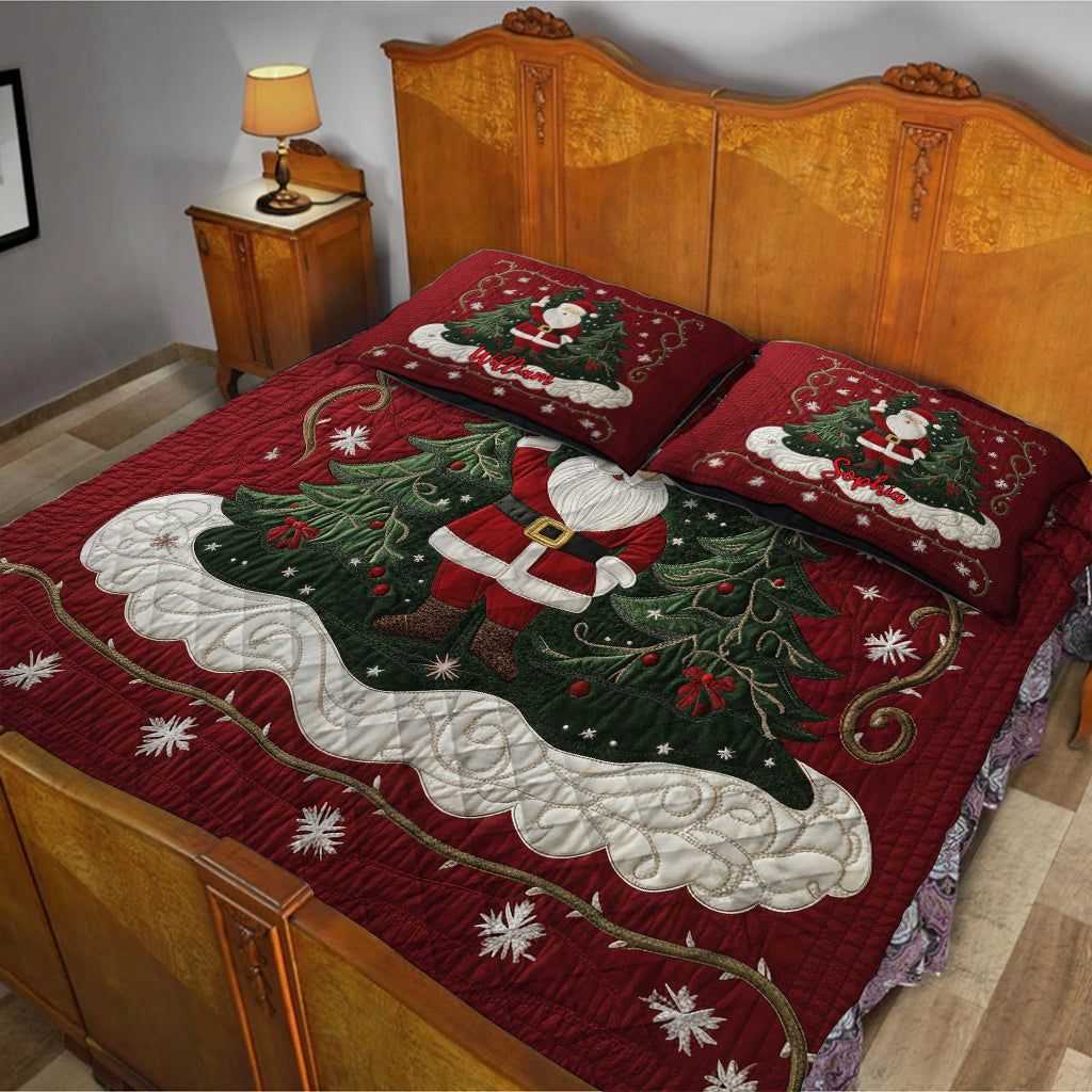 Merry Christmas - Personalized Christmas Quilt Set