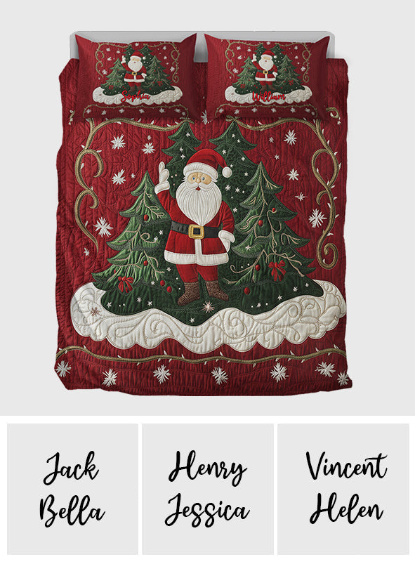 Merry Christmas - Personalized Christmas Quilt Set