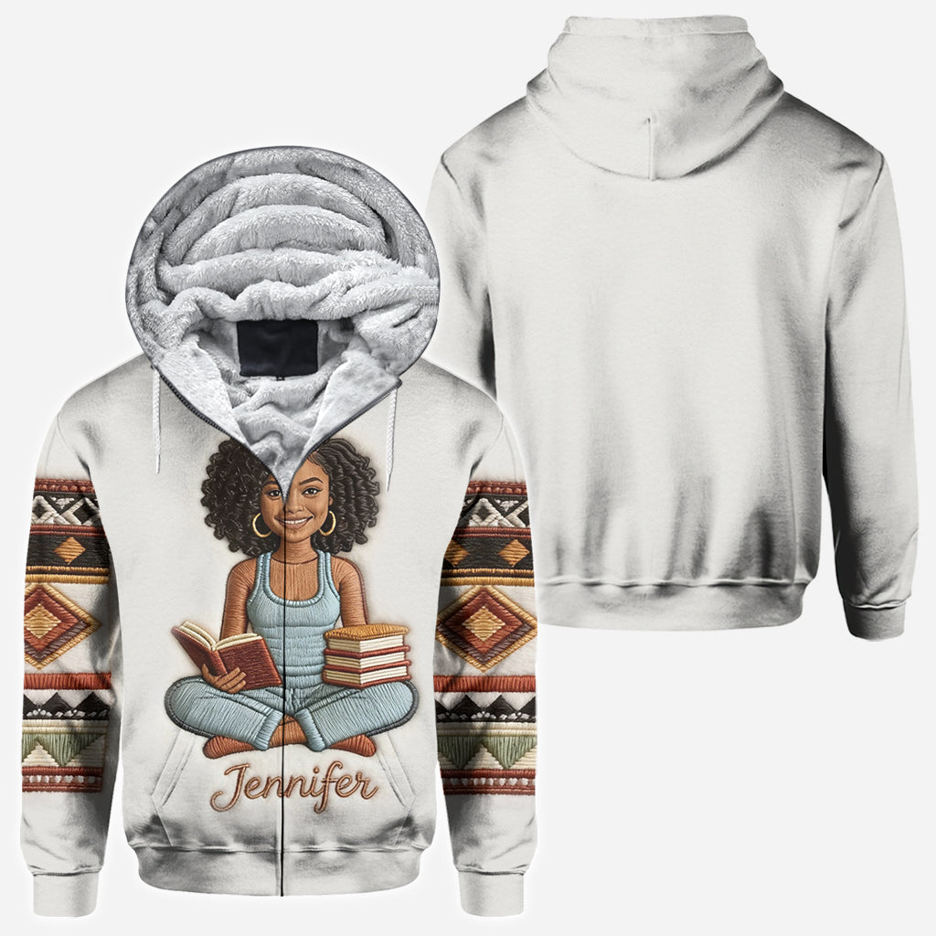 Schwarze Geschichte und Kultur – Personalisiertes T-Shirt mit afroamerikanischem Allover-Print