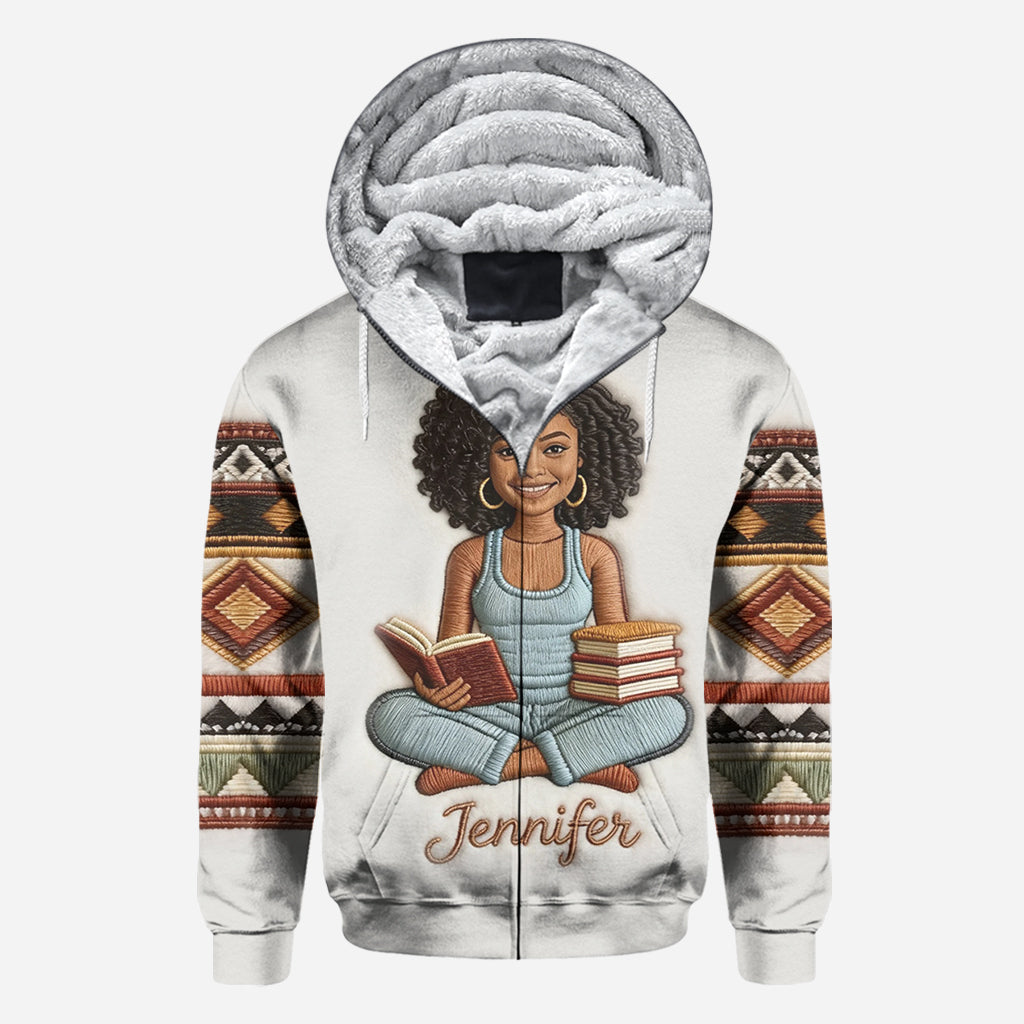 Schwarze Geschichte und Kultur – Personalisiertes T-Shirt mit afroamerikanischem Allover-Print