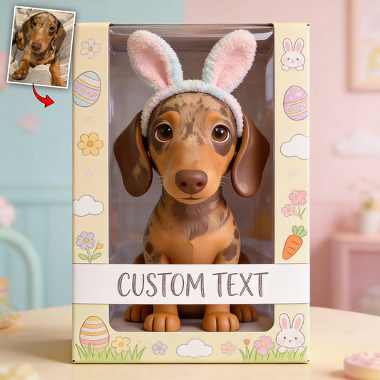 Bunny Pet Easter Spring Theme - Personalized Dog Custom Shaped Acrylic Plaque