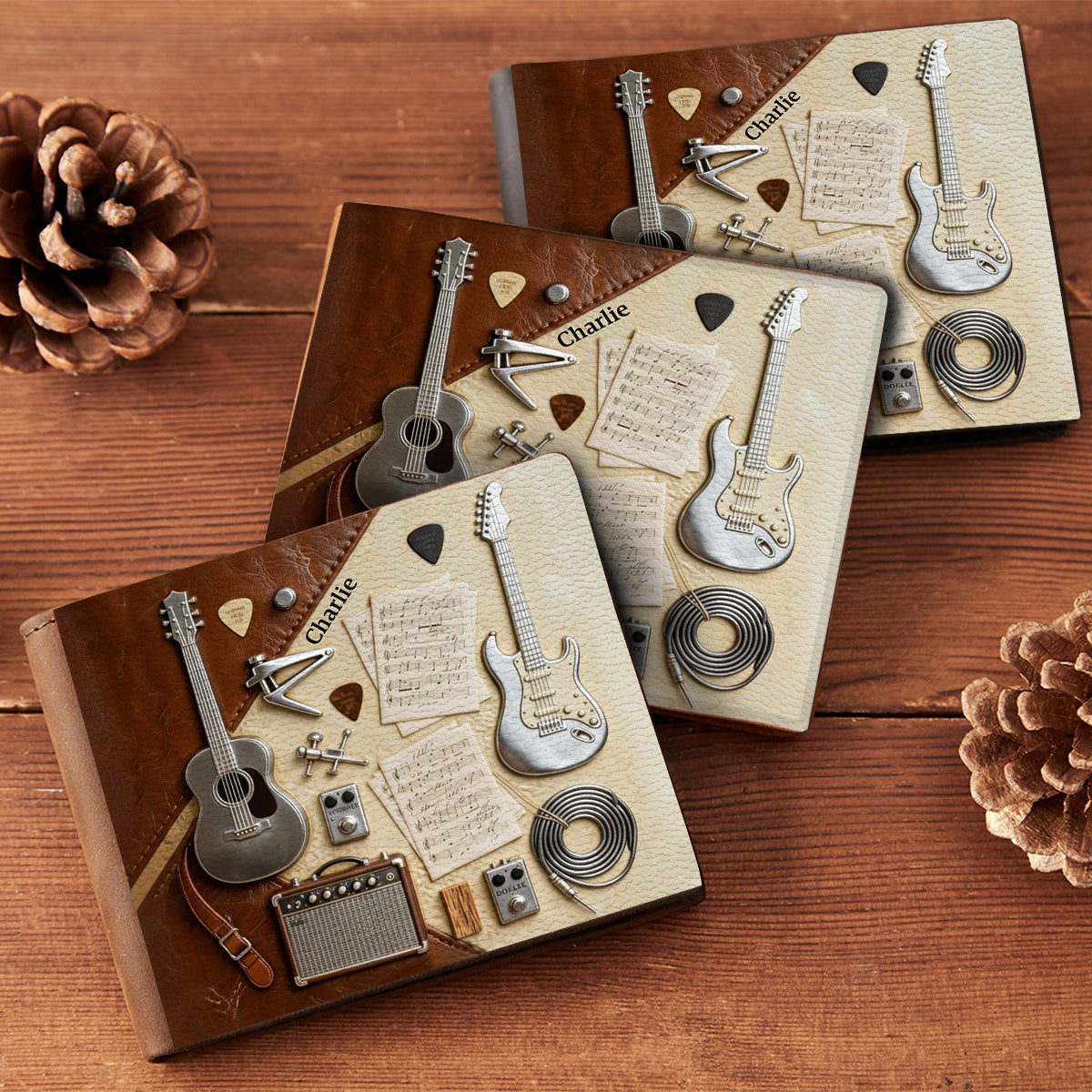 Guitarist - Personalized Guitar Leather Wallet