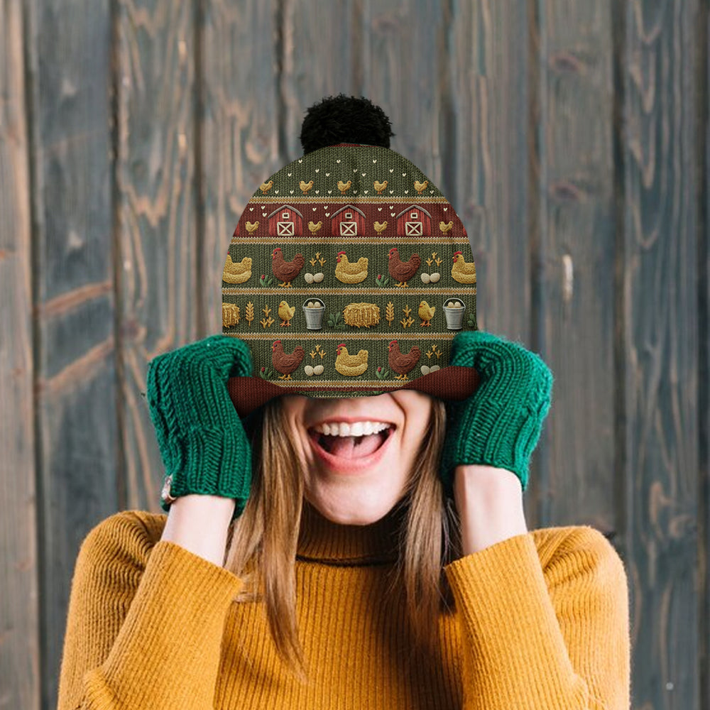 Verrückte Hühnerlady – Personalisierte Hühnermütze